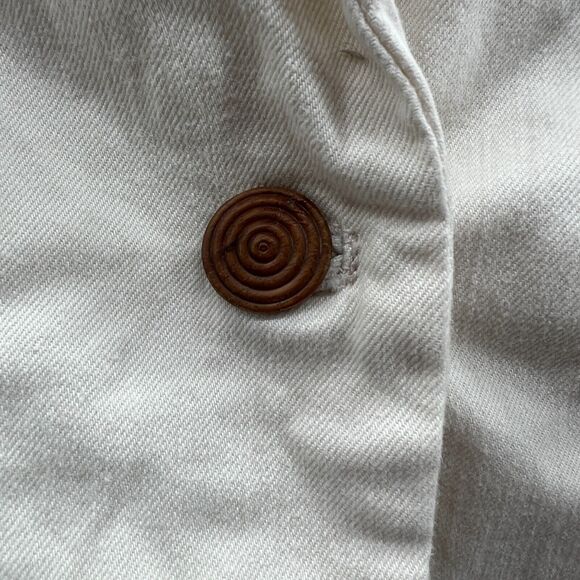 Anthropologie Cartonnier Women's Size 8 Denim Kittery Blazer Jacket Elbow Patch - Picture 2 of 12